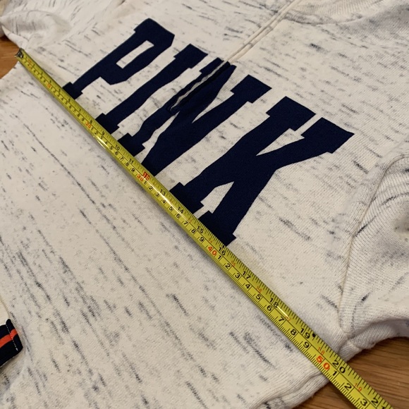 Victoria's Secret Size XS~Pink~ Womens Ivory Heather 1/4 Zip Pullover Sweatshirt - Picture 13 of 16